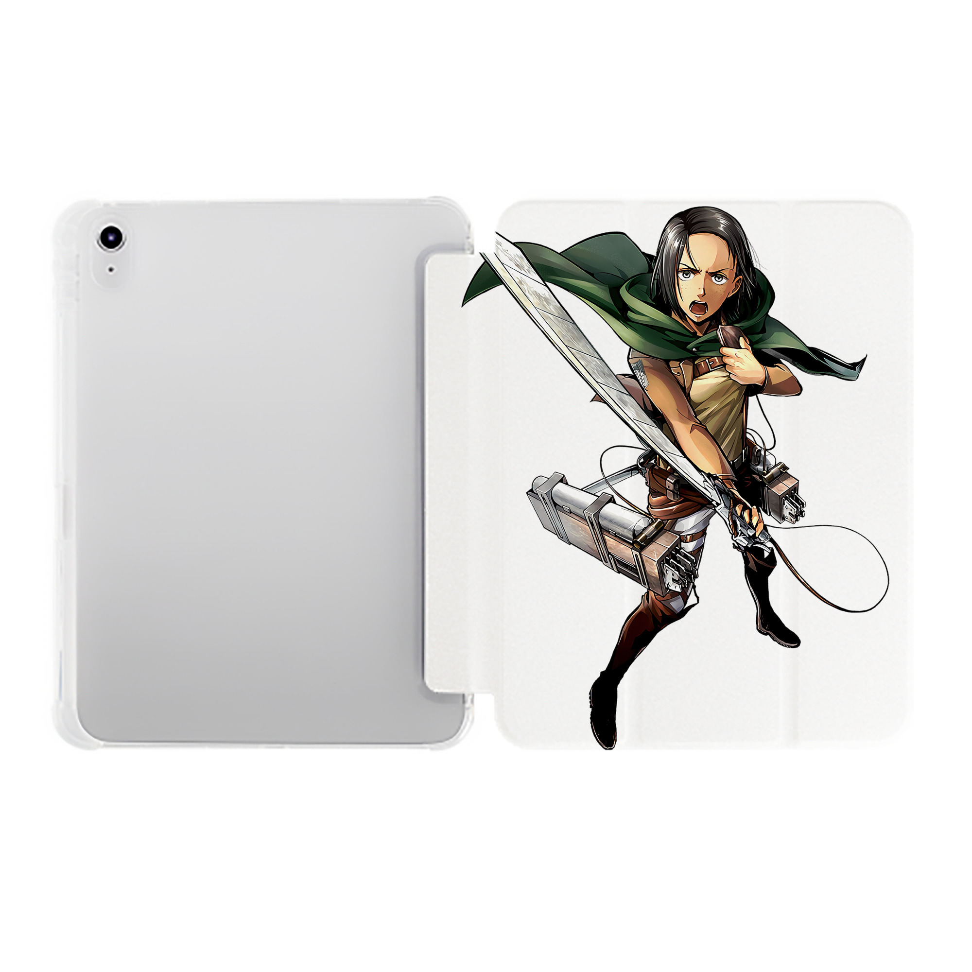 （画像用） 進撃の巨人 Attack on Titan IPad ケース ペン収納付き 三つ折りスタンド PUレザー×シリコン 対応機種9.5/10.5/10.9インチ